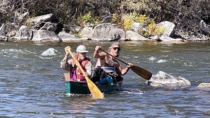 Paddling the Jefferson River.